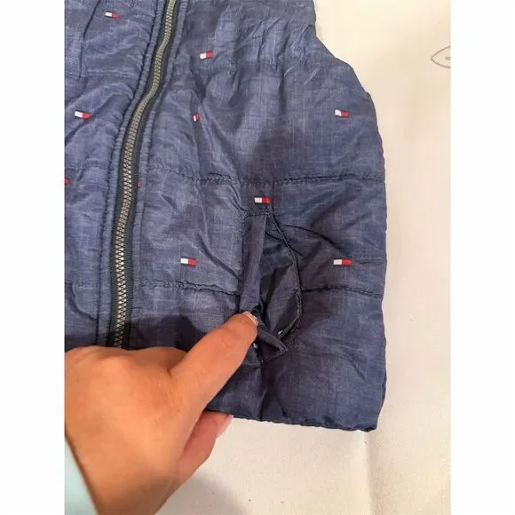 Tommy Hilfiger Infant Puffer Vest Blue 6-9 Months Unisex Baby Casual - Picture 2 of 5